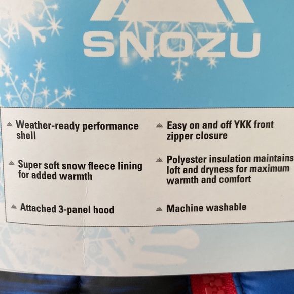 NWT Boys Snowsuit 1-Piece Snozu - Cute! - Picture 6 of 8